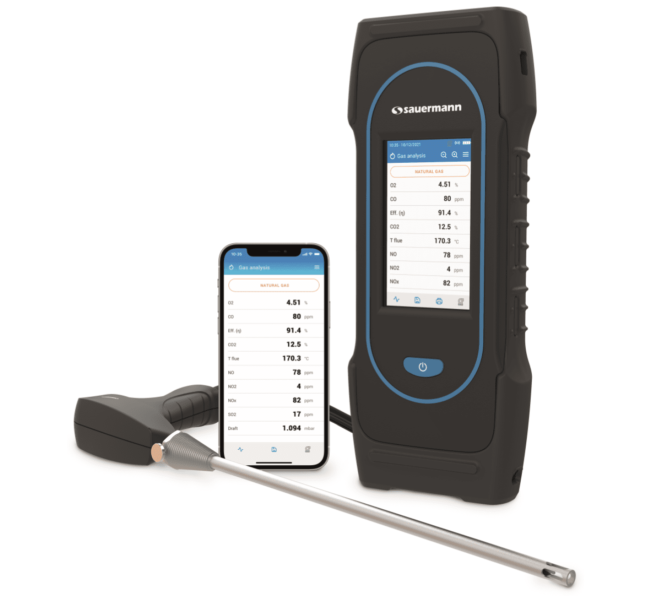 Afbeelding van Sauermann rookgasanalysemeter voor industriële verwarmingsinstallaties serie Si-CA 230